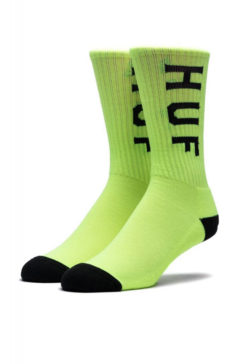 HUF Socks Neon OG Crew Neon Green