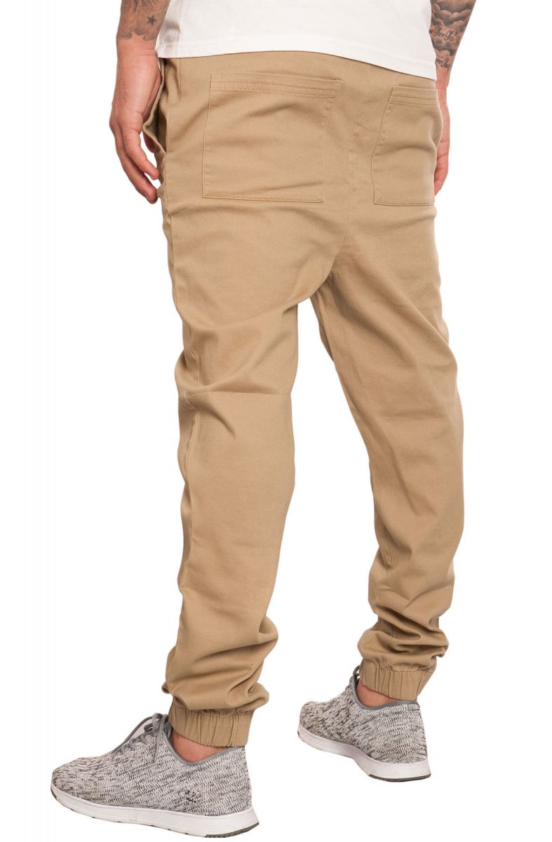 Elwood Pants The Stretch Twill Jogger in Khaki