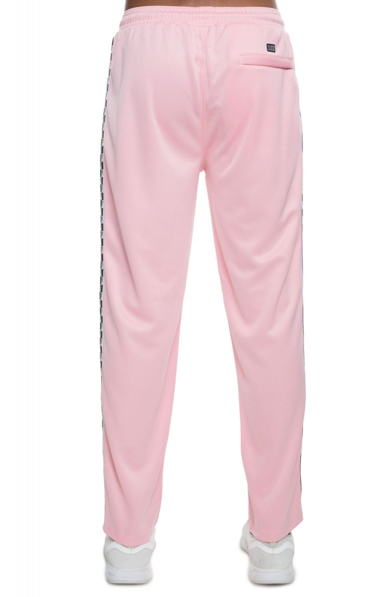 10 Deep 10 Deep Xxx Usa Checkered Flag Track Pants In Pink 181td1220 