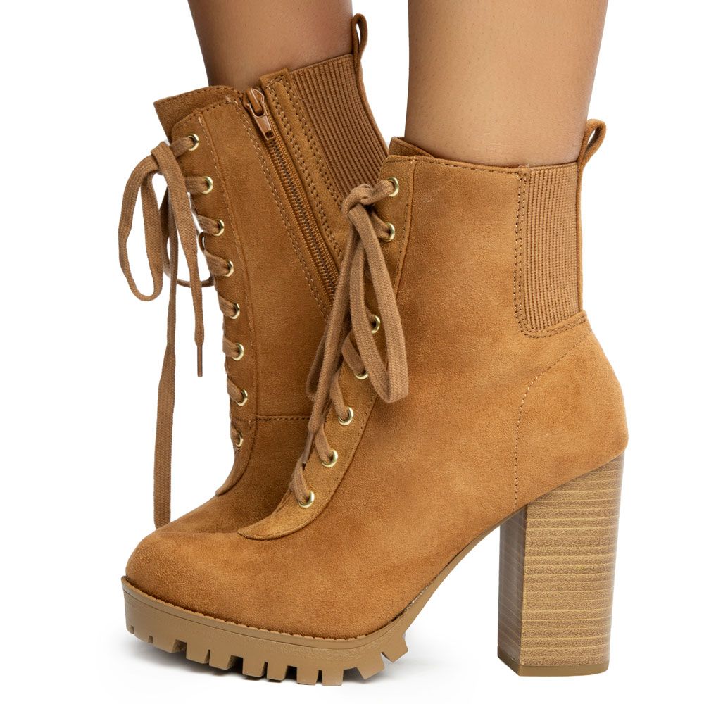 SOLE LA VIE Limit S High Heel Booties FD LIMIT S MTAN PLNDR