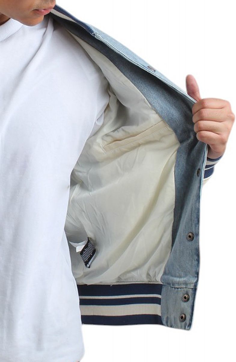 Maxima Ms Jacket MAXIMA Mickey Mouse Denim Varsity Jacket MY60205-DLN - Karmaloop