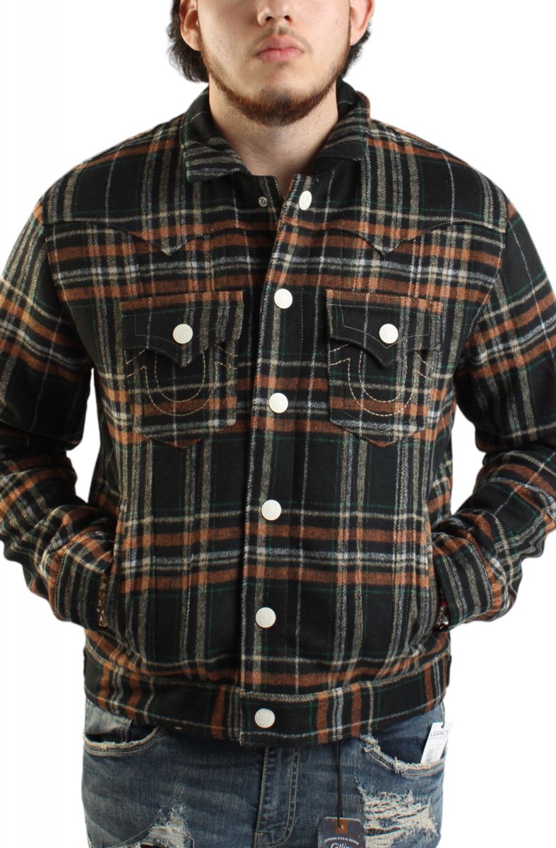 TRUE RELIGION Jimmy Plaid Quilted Flannel Jacket 108413-7027