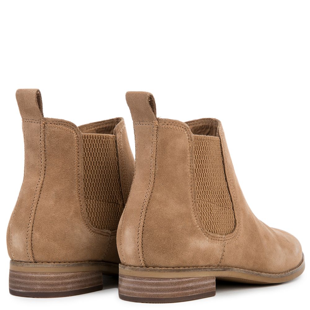 toms toffee suede wedge bootie