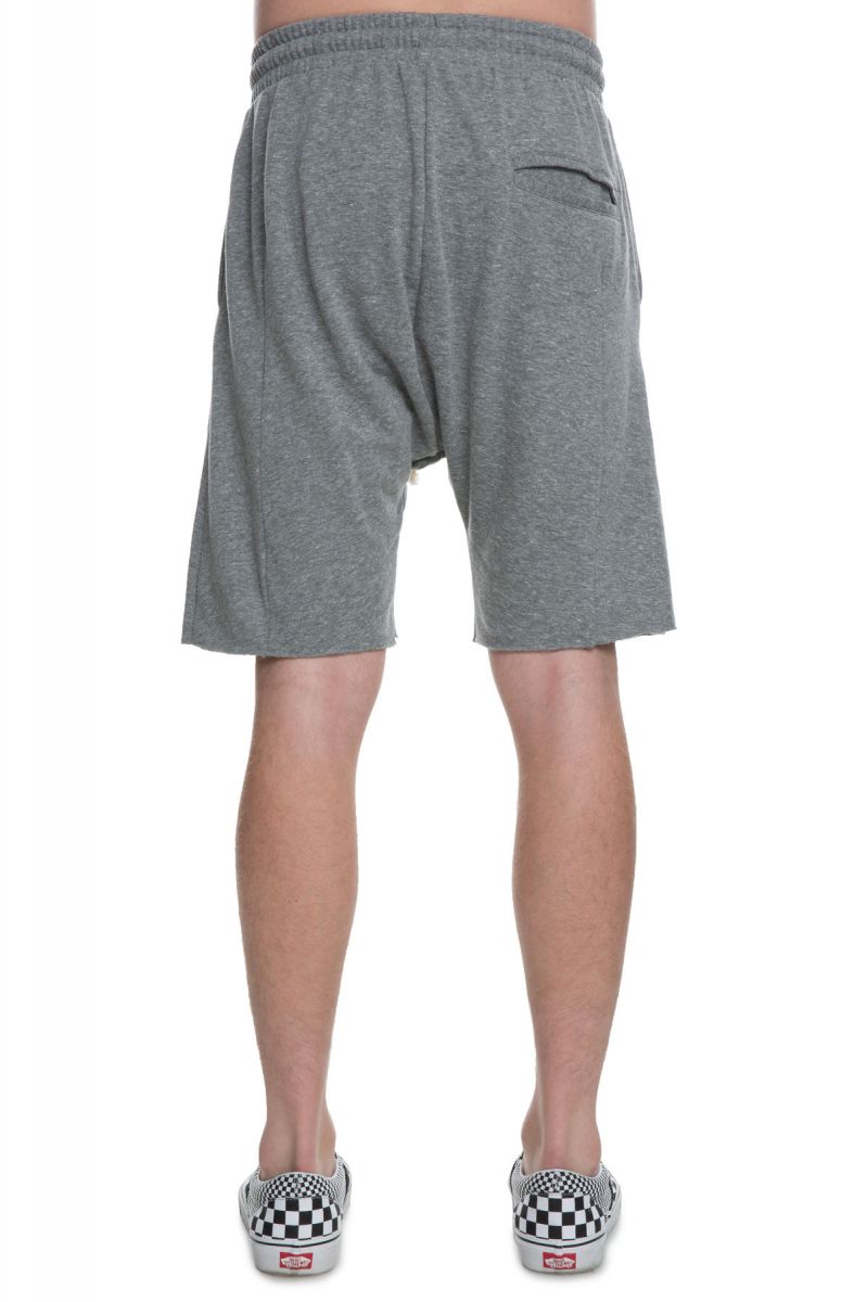 THE TRADE COLLECTIVE Dropped Shorts in Tri Blend Grey SD2308-GRAY ...