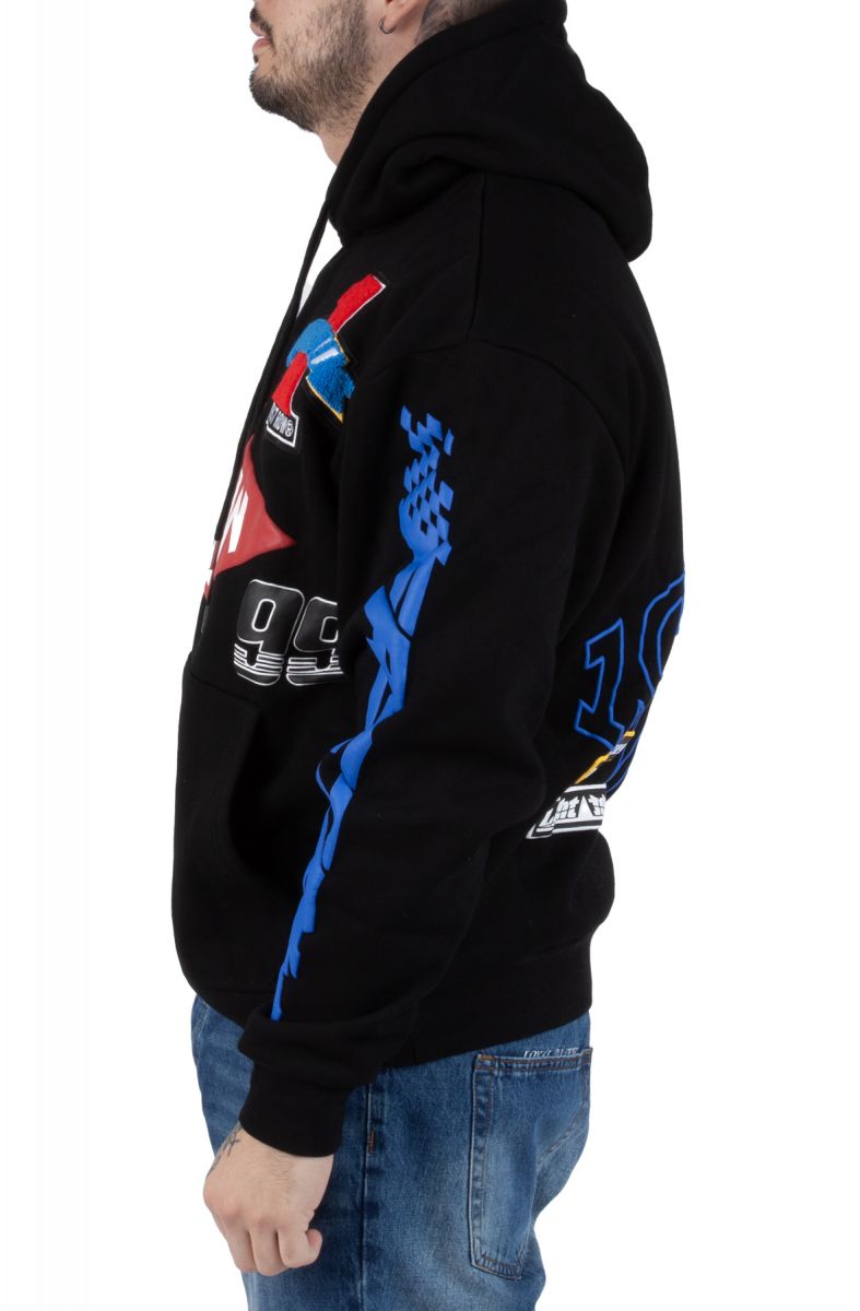 FIRST ROW Racing Decal Hoodie FRF2430BLK Karmaloop