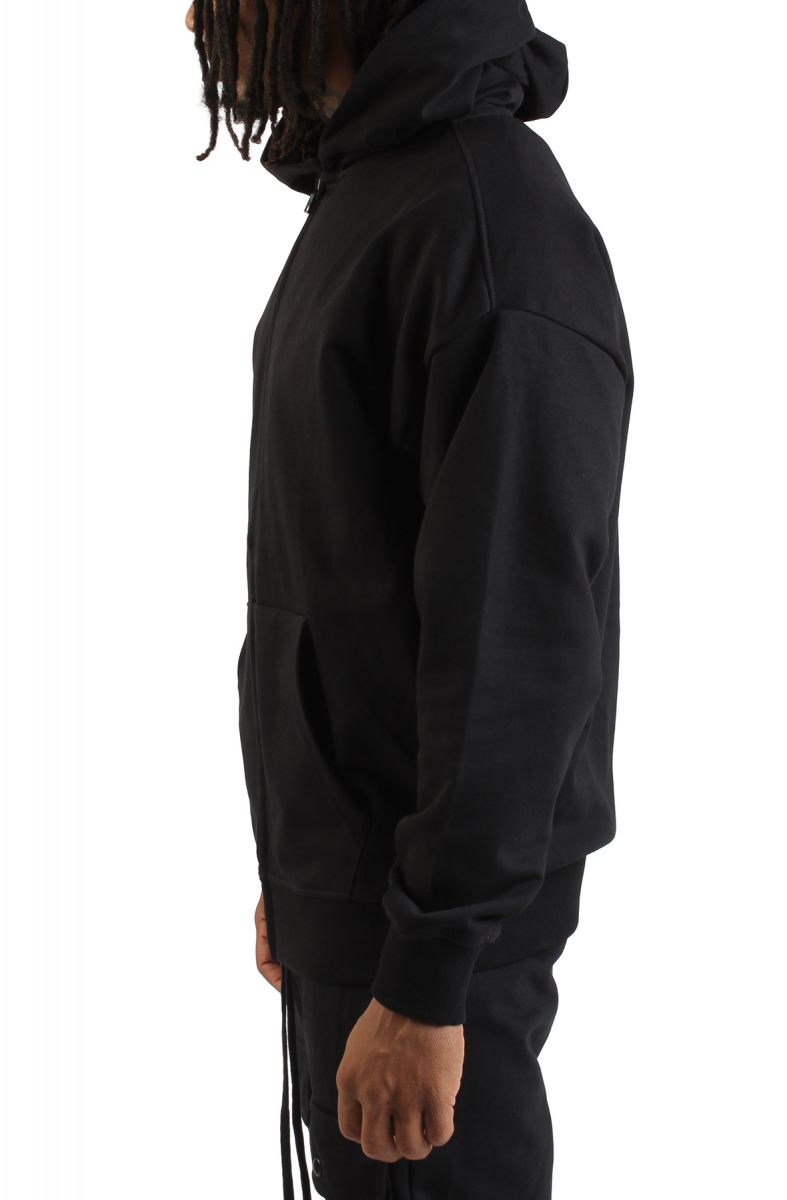 REBEL MINDS Cropped Full-zip Hoodie 952-311JBLK - Karmaloop