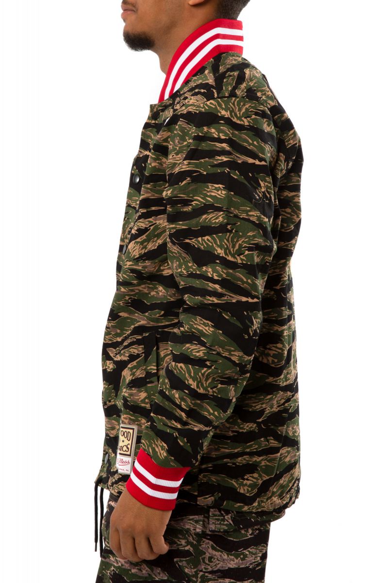 MITCHELL & NESS Houston Rockets Tiger Camo Jacket BFJKBW19095