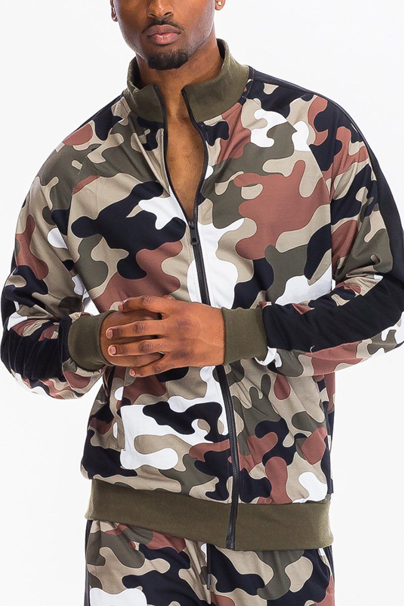 WEIV FULL CAMO TRACK JACKET TJ800-WOODCAMO - Karmaloop