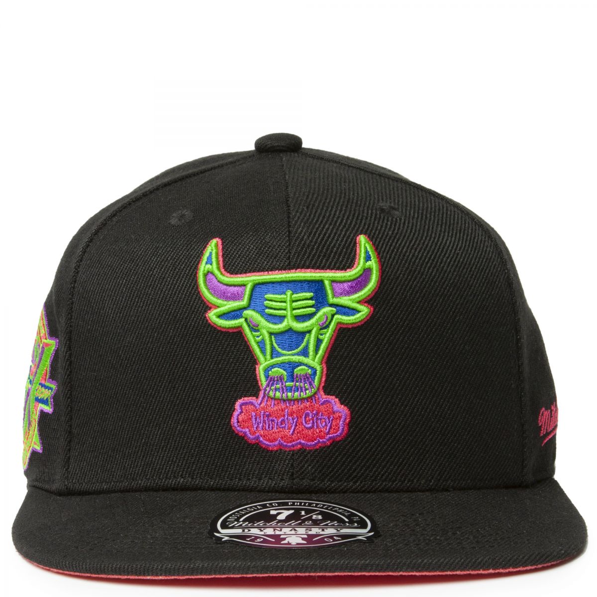 MITCHELL & NESS Chicago Bulls Color Bomb Fitted Hat 6HSFSH21324CBUBLCK Karmaloop