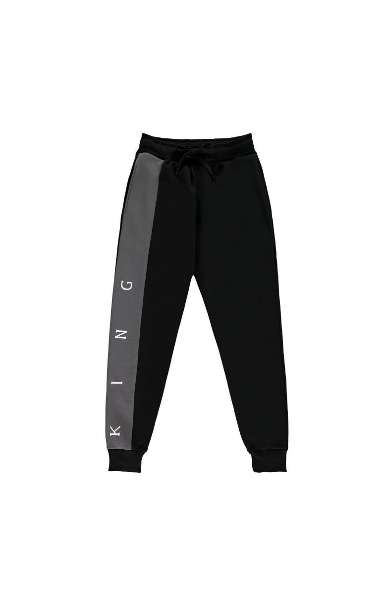 black fleece tracksuit bottoms