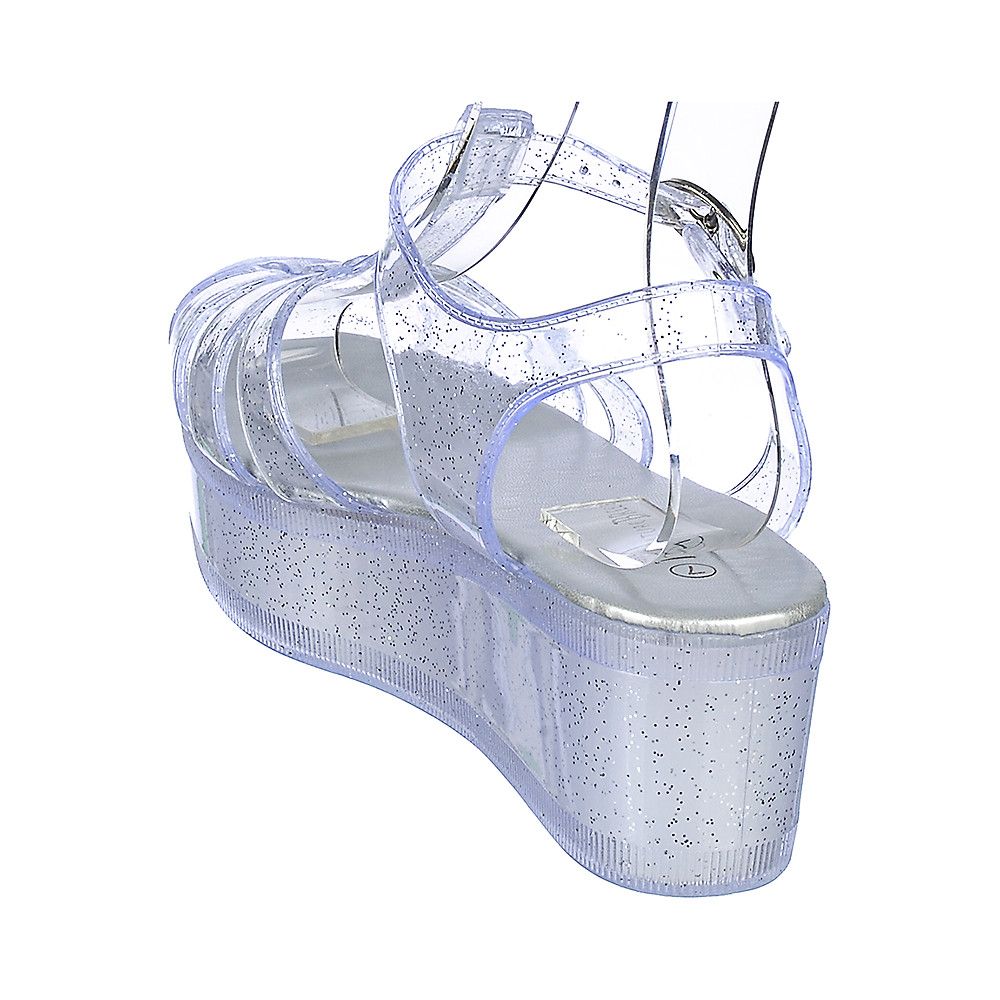clear jelly platform sandals