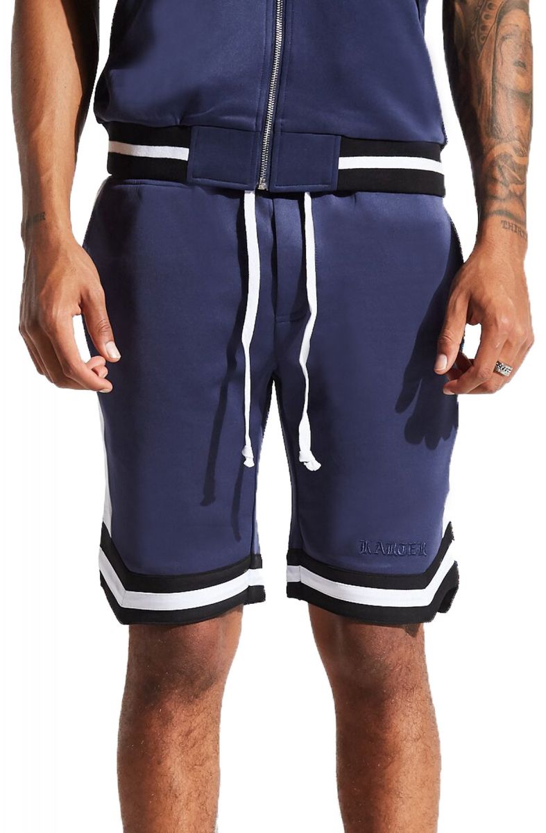 THE KARTER COLLECTION James Shorts in Navy/White KRTRSMR18-14 - Karmaloop