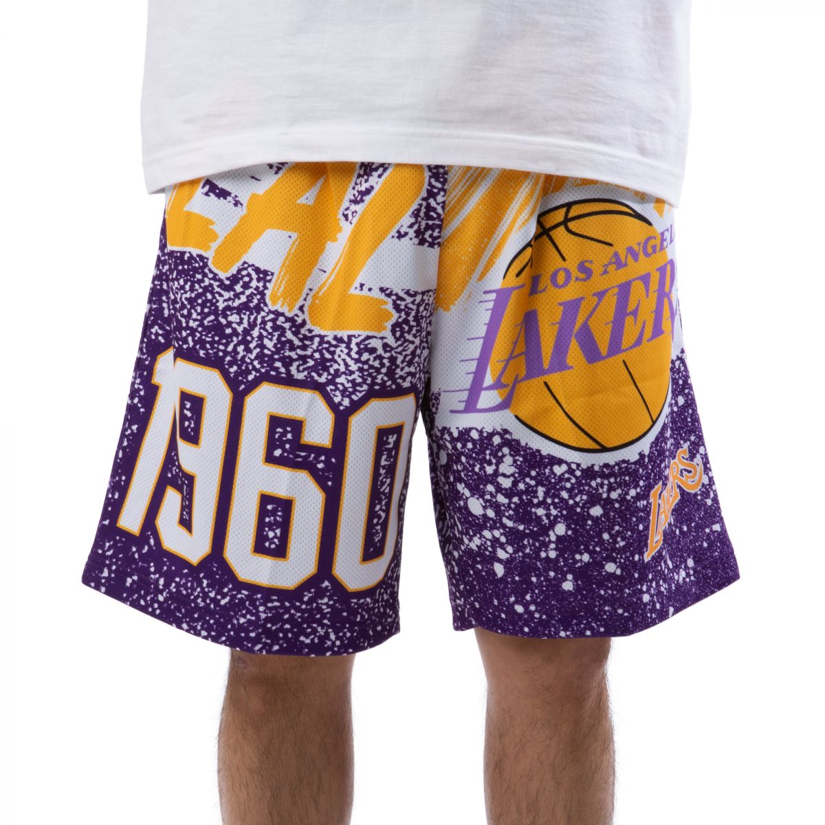 Mitchell & Ness Lakers Basketball Short in Purple for Men