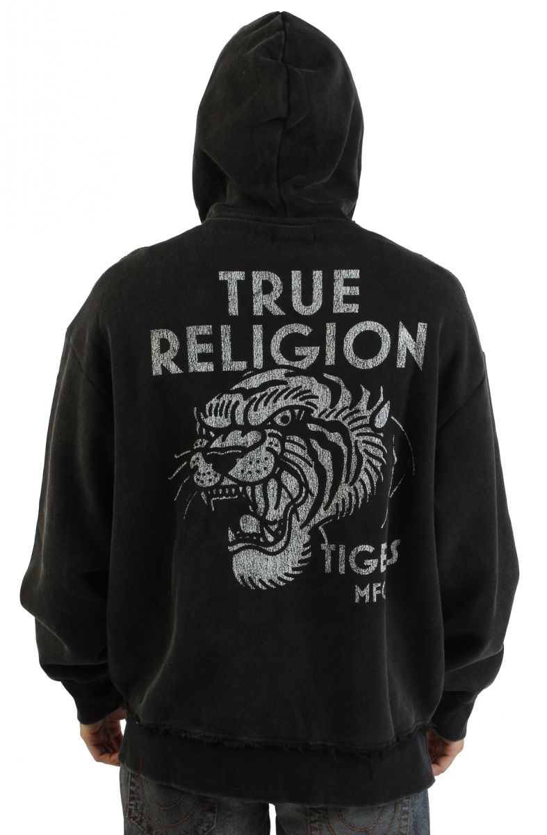 TRUE RELIGION Vintage Tiger Zip Hoodie 109525-1001 - Karmaloop