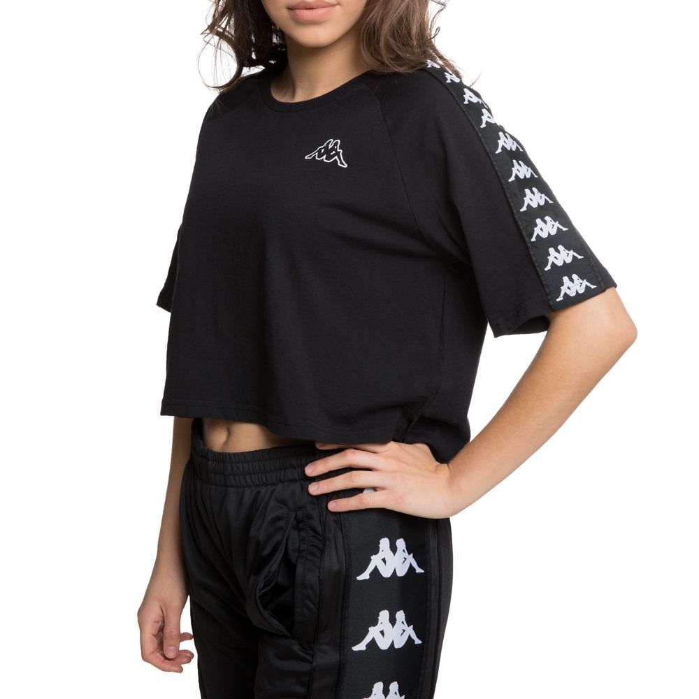 red kappa crop top