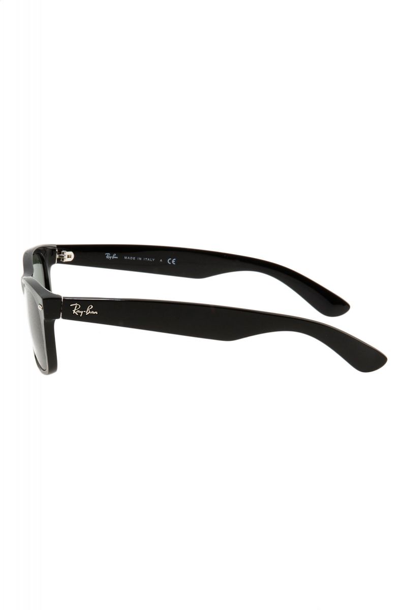 Ray Ban Sunglasses New Wayfarer Classic Black with Classic Green Lenses ...