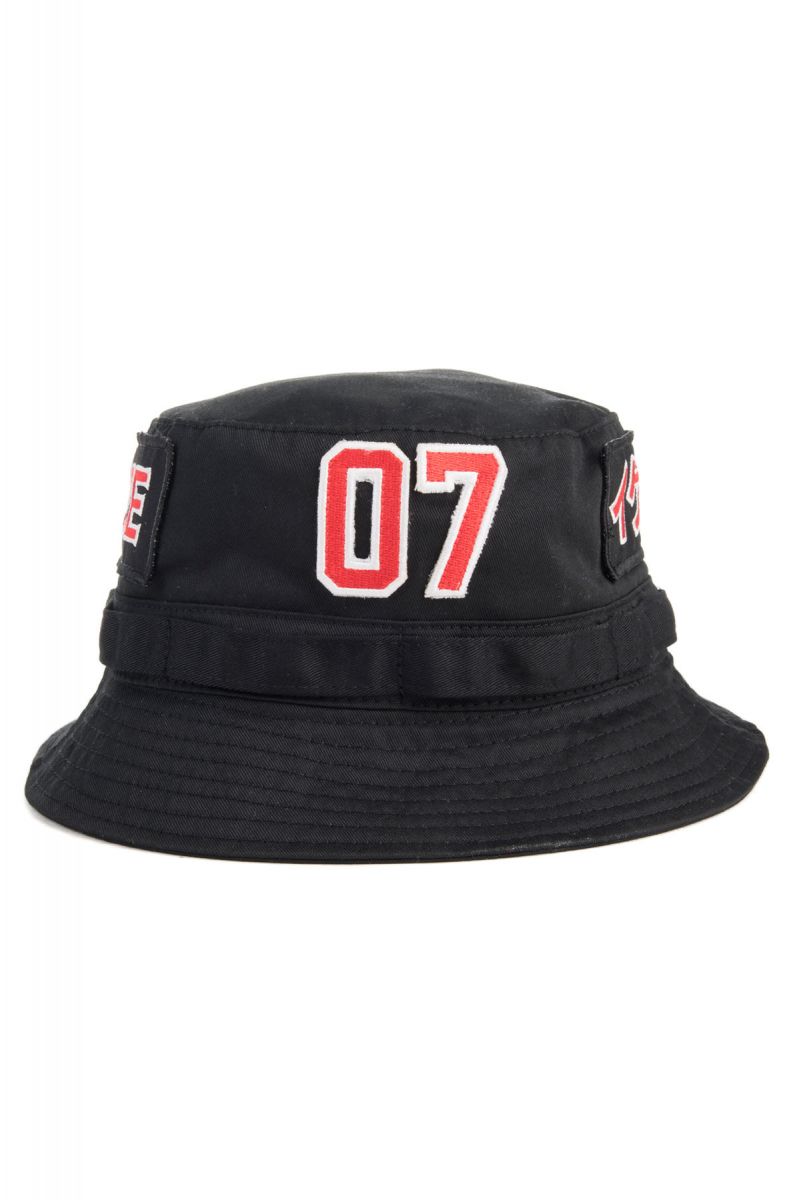 The Loose Translation Patch Bucket Hat in Black