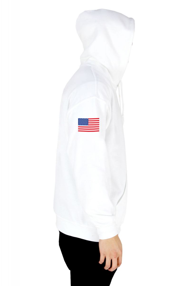 nasa flag discovery spaceship mens hoodie