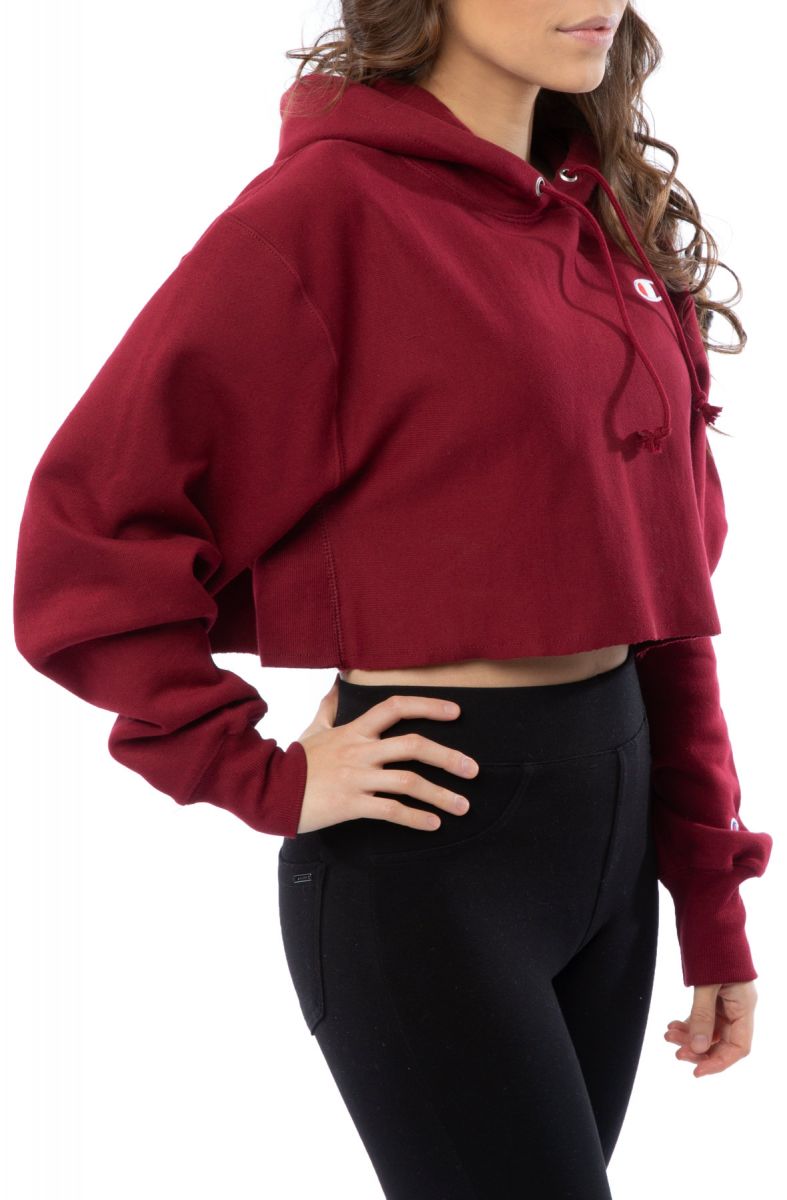 reverse weave cropped hoodie