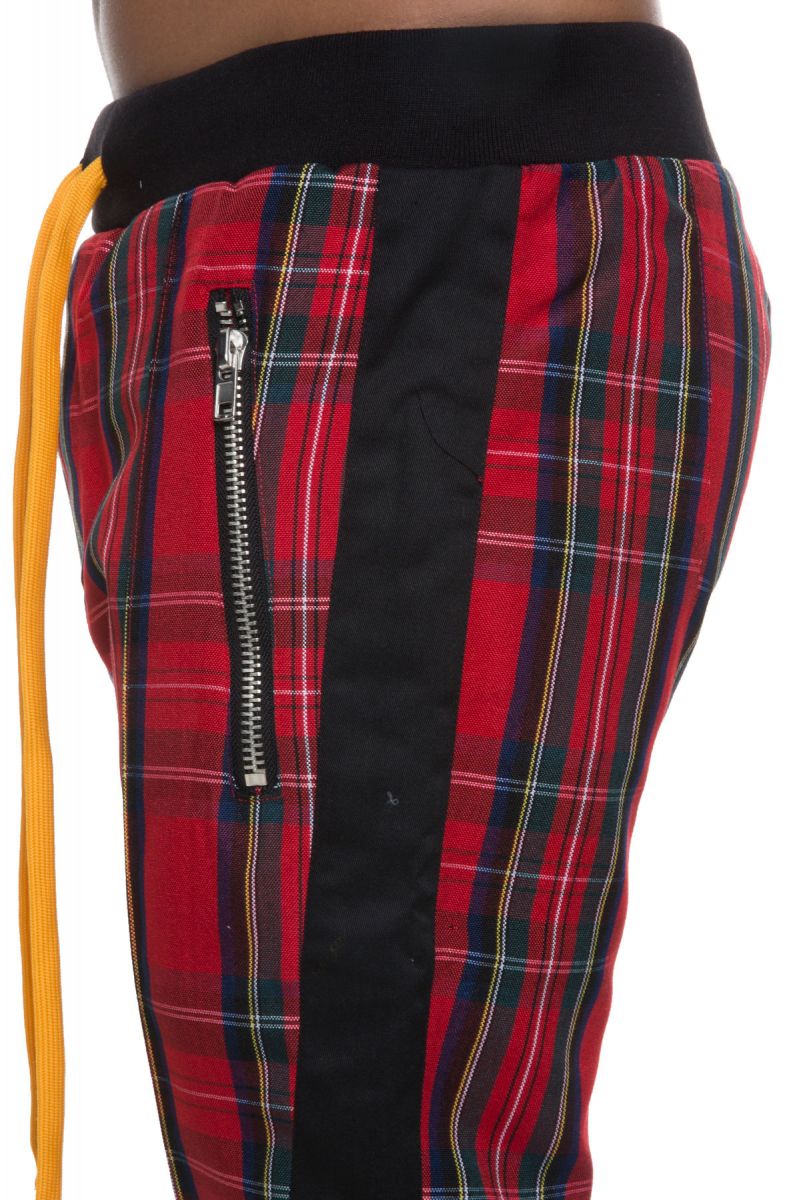 Tartan discount track pants