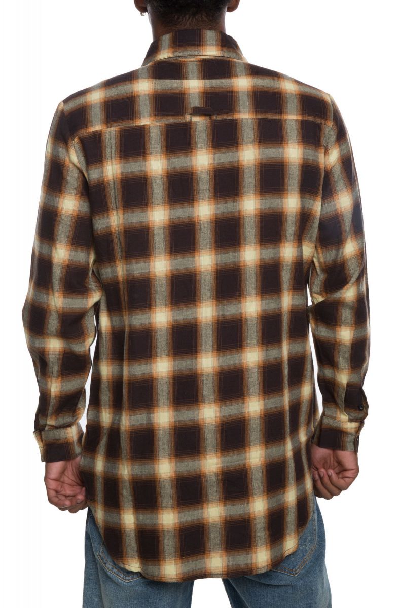 yellow brown flannel