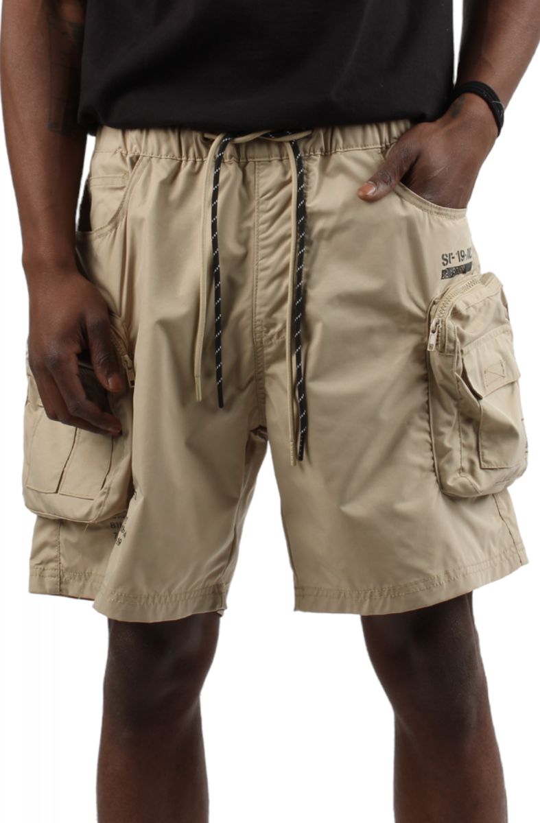 SMOKE RISE Printed Utility Lounge Windbreaker Shorts WS23182SK