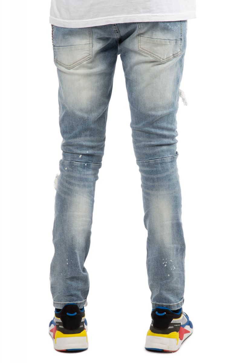 SMOKE RISE Chainmail Jeans JP20636HBLUE PLNDR