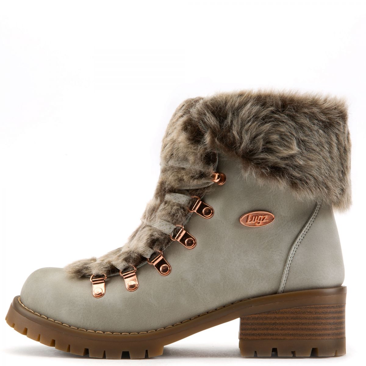 boots with fur and laces