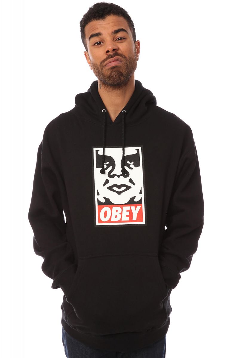 OBEY The OG Face Sweatshirt in Black 111610001-BLK - Karmaloop