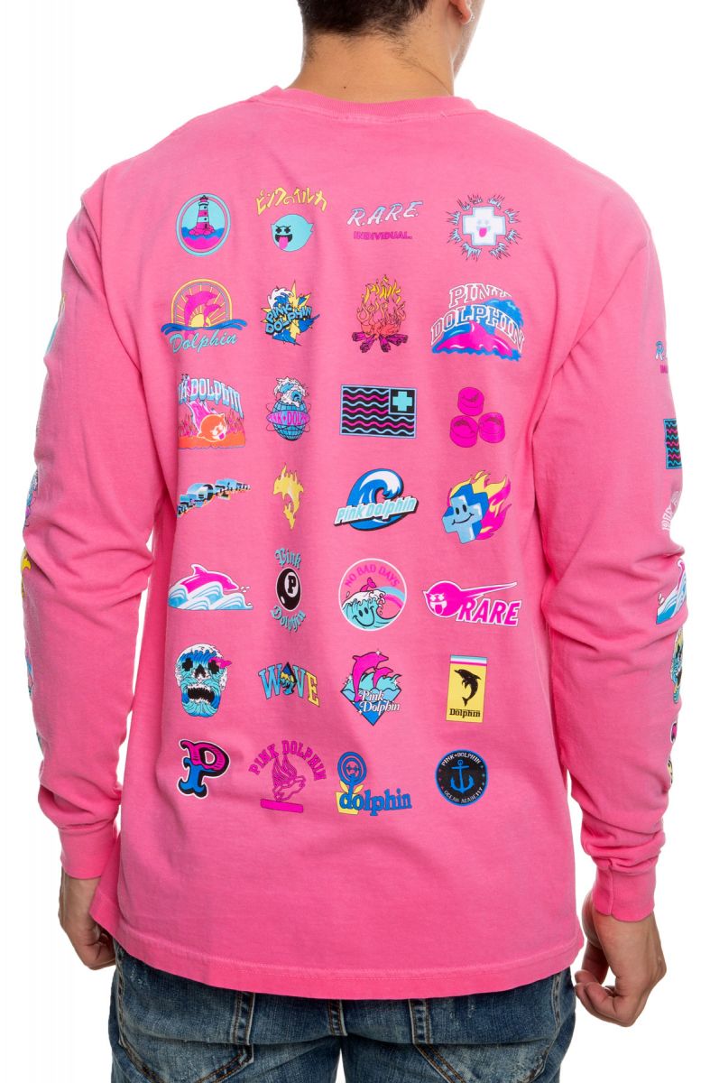 Pink dolphin hotsell long sleeve shirt