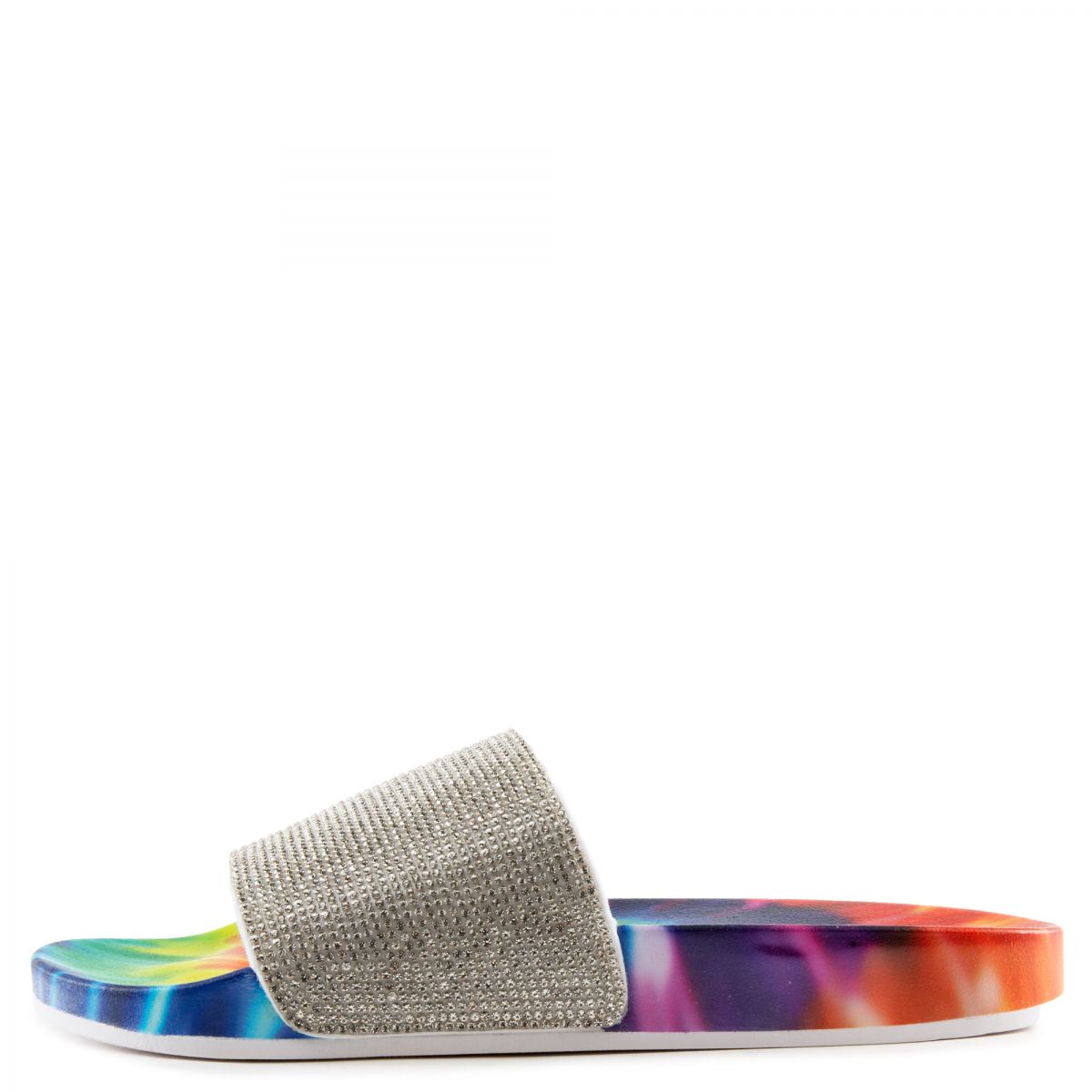 tie dye rhinestone slides
