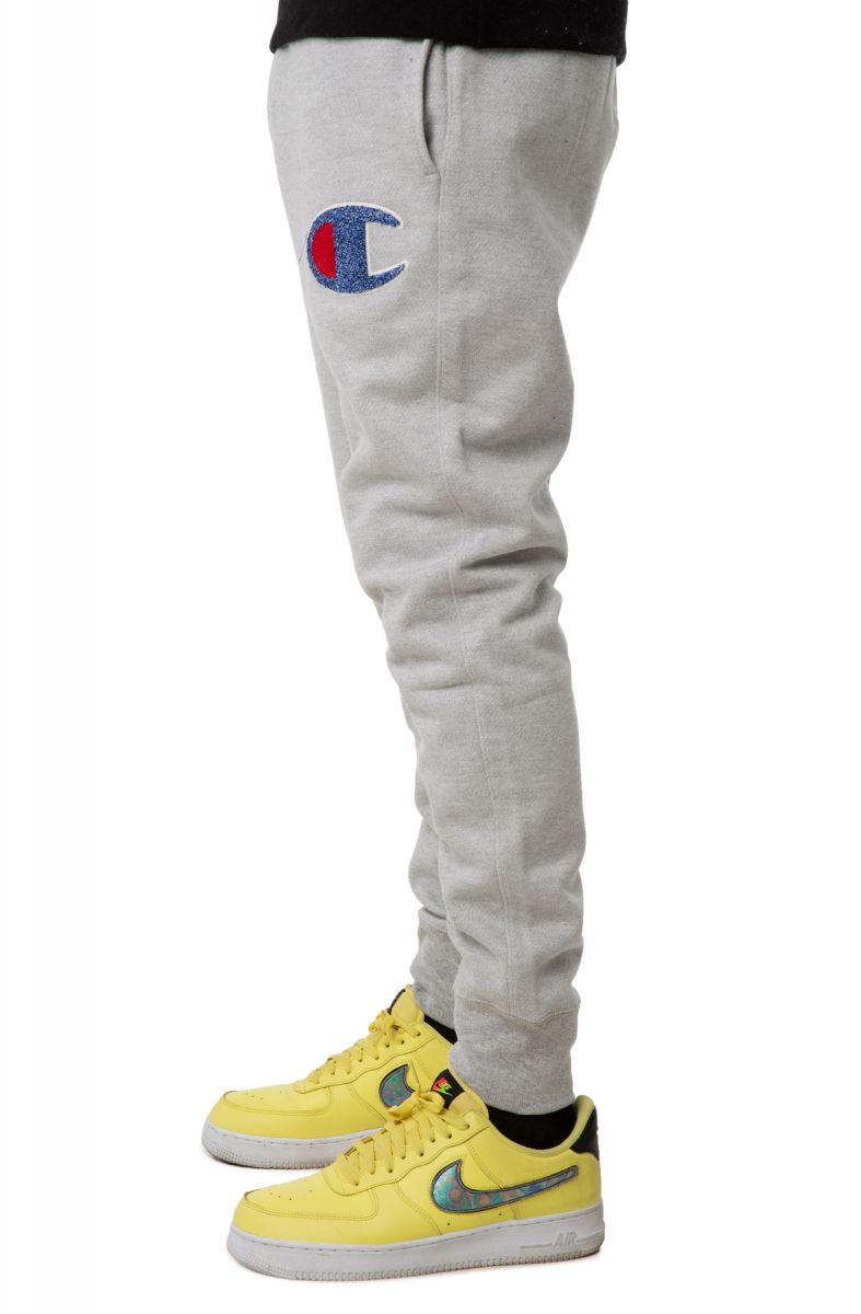 reverse weave colorblock joggers