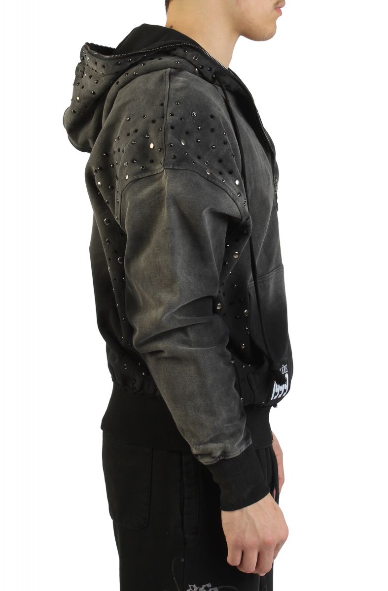 HUDSON Stones Studs Hoodie 637-BLK - Karmaloop