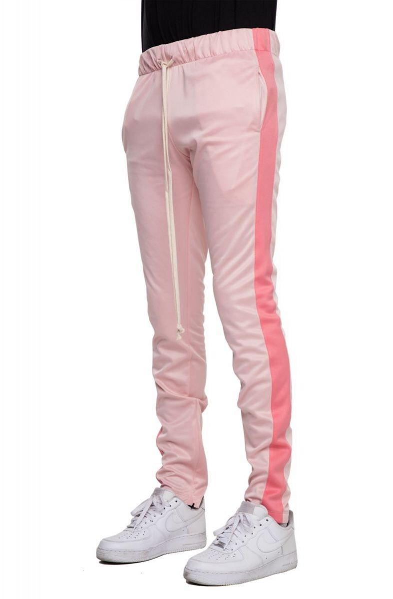 light pink track pants