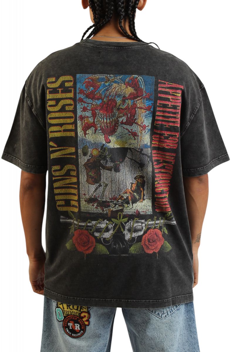 【限定品】Rhinestone T-Shirt MAXIMA Guns N Roses Outta Me Rhinestone T-Shirt 7U10008-WBK