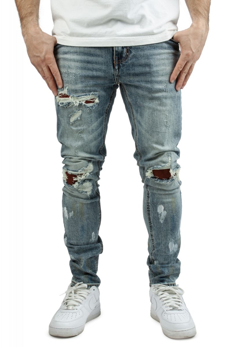 FOREIGN LOCALS Louie Suede Backing Jeans FL-24004 - Karmaloop