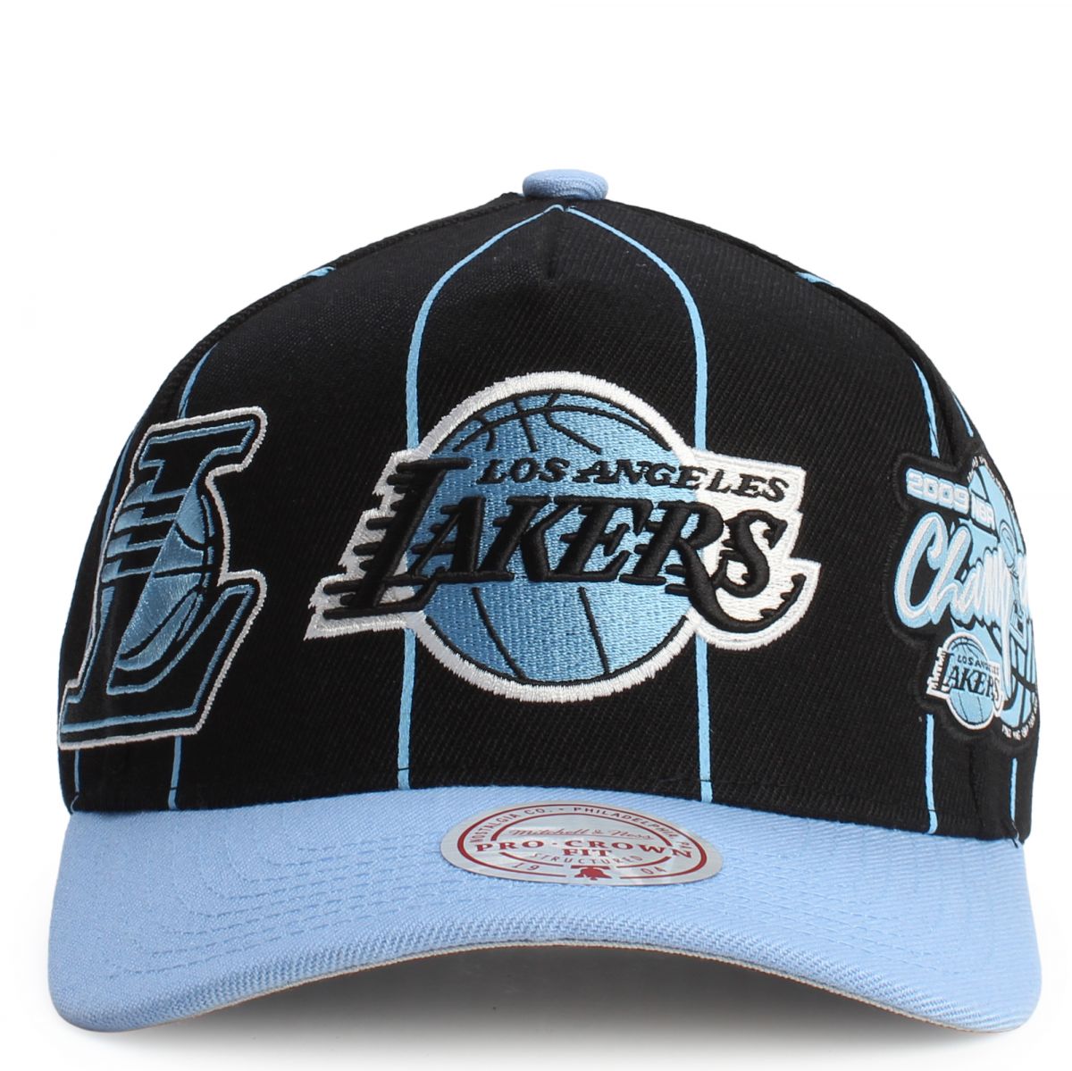 MITCHELL & NESS NBA Los Angeles Lakers Striped Pro Crown Snapback