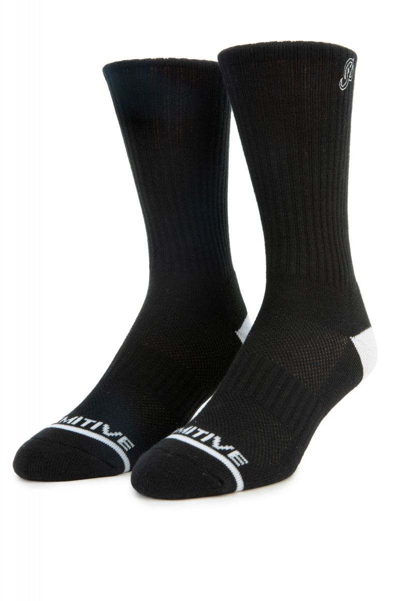 PRIMITIVE The Classic P Skate Socks in Black PA218S26-BLK - Karmaloop