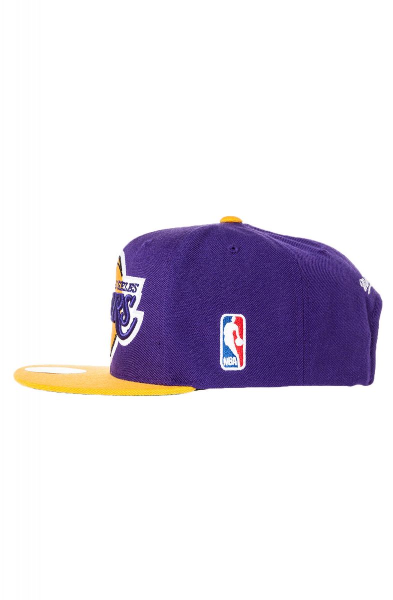 Mitchell & Ness Hat Los Angeles Lakers XL Logo 2-Tone Snapback Hat in ...
