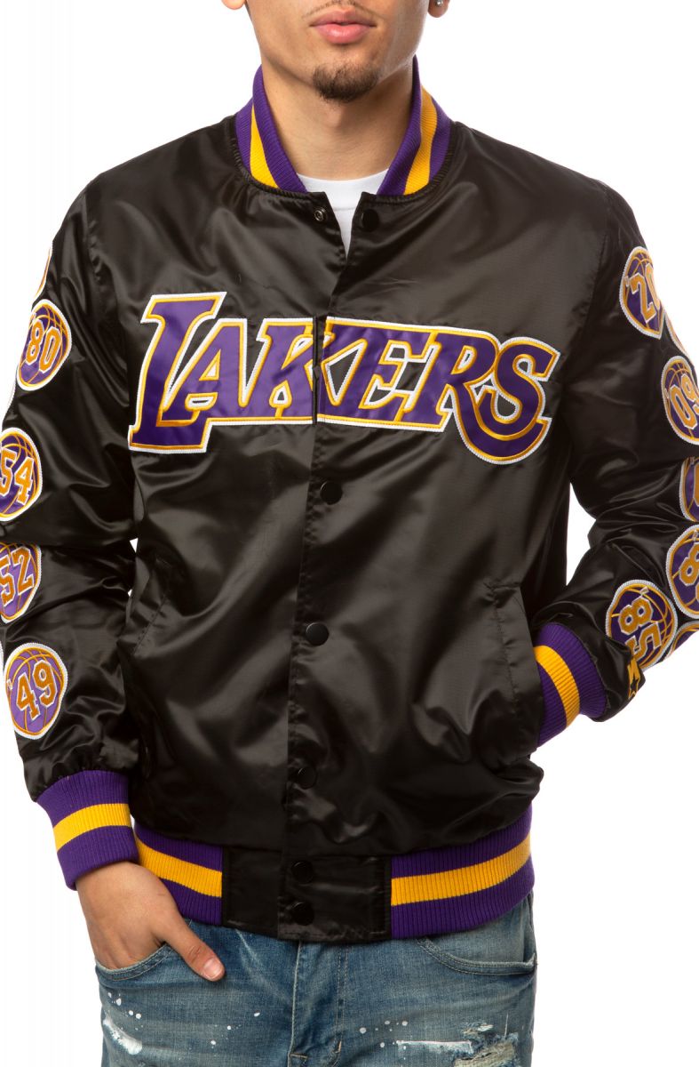STARTER Los Angeles Lakers Champs 17 Patches Jacket LS13B640 LLK ...