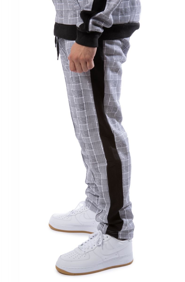 plaid track pants