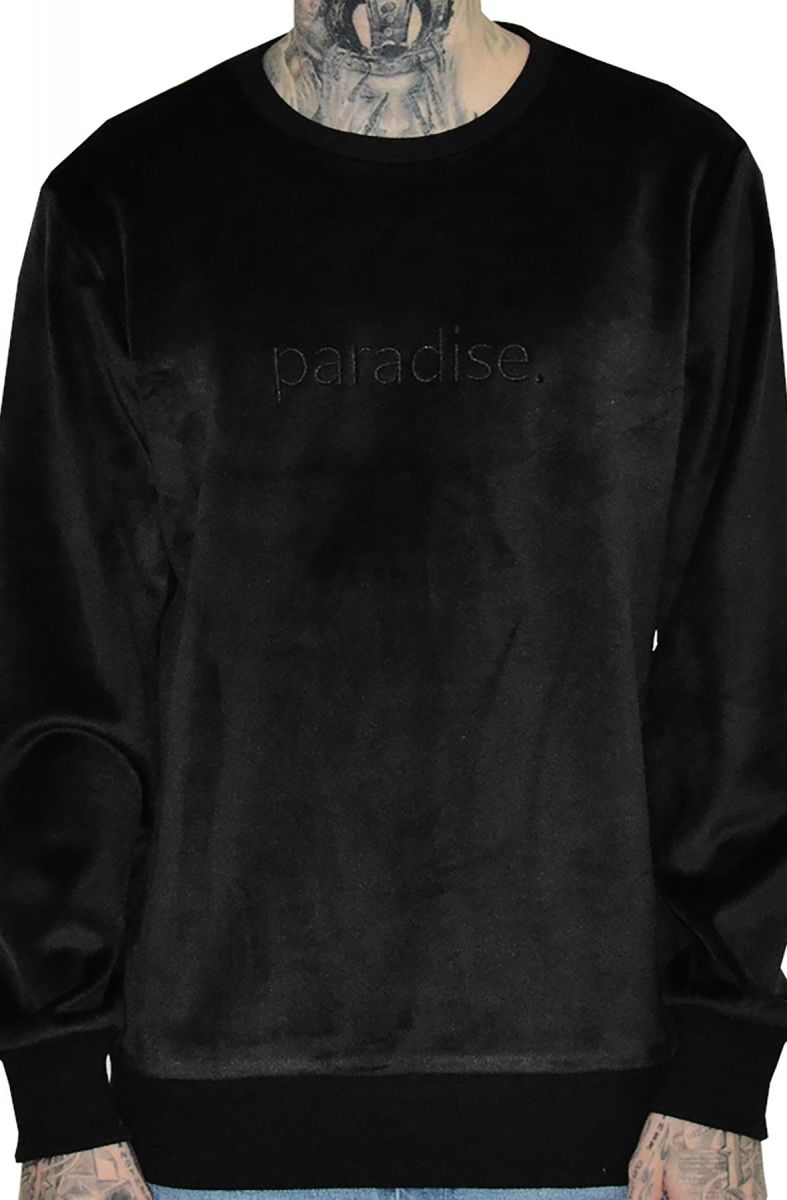 velour crewneck mens