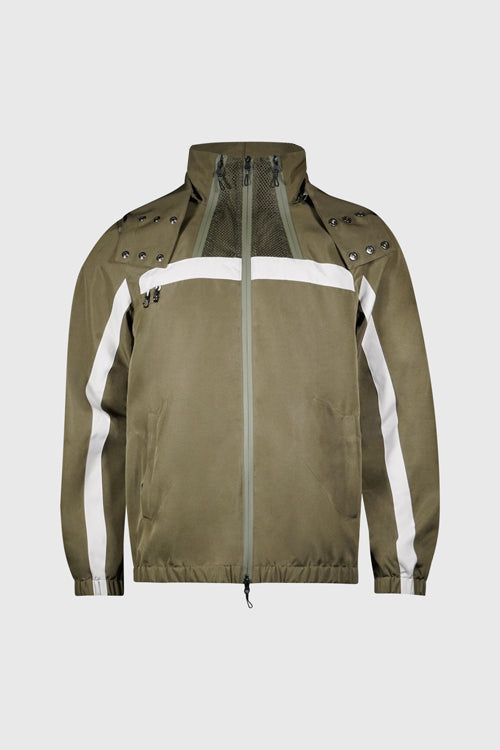 Clean Line Jacket HIDEOUT White Lines Waterproof Utility Jacket THC-WH-XB-KHAKIGREEN ...