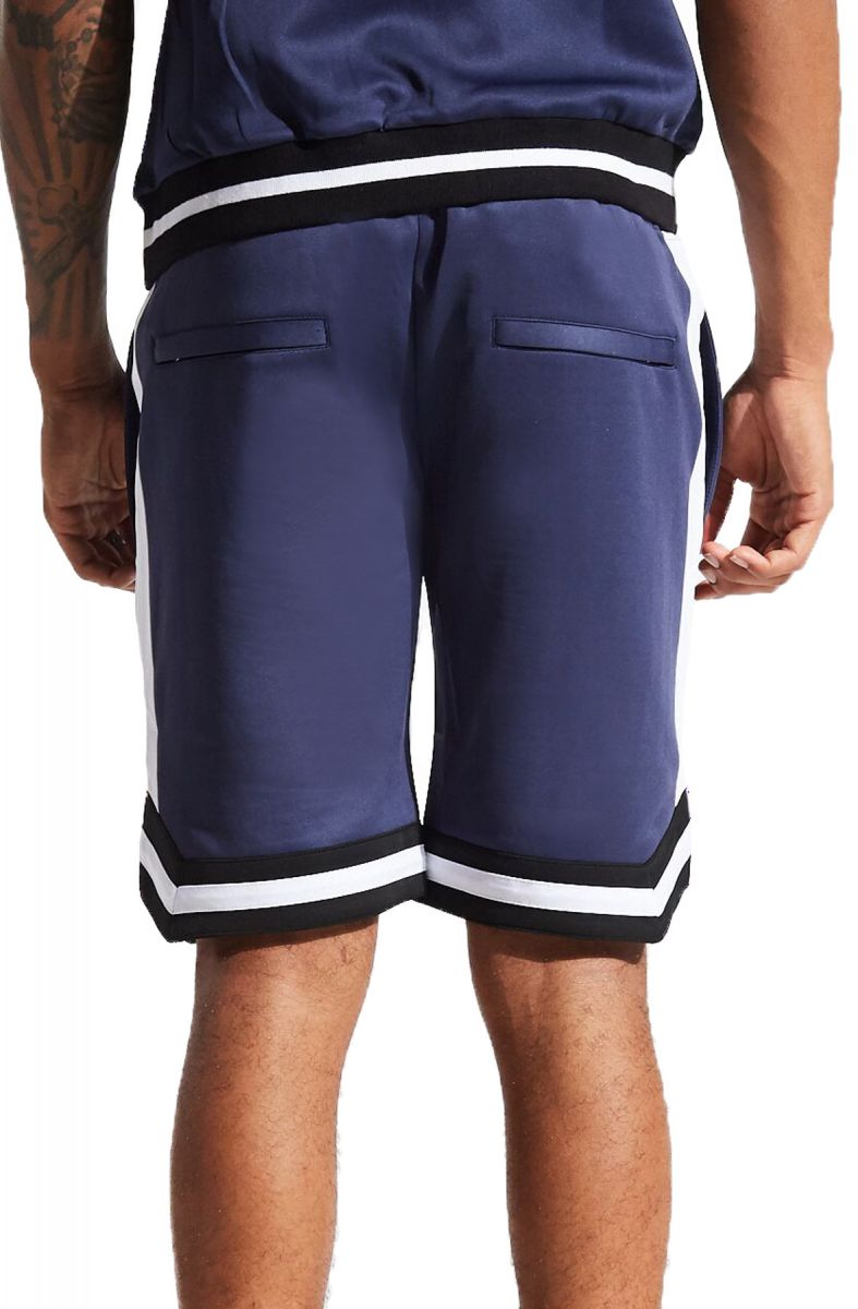 THE KARTER COLLECTION James Shorts in Navy/White KRTRSMR18-14 - Karmaloop