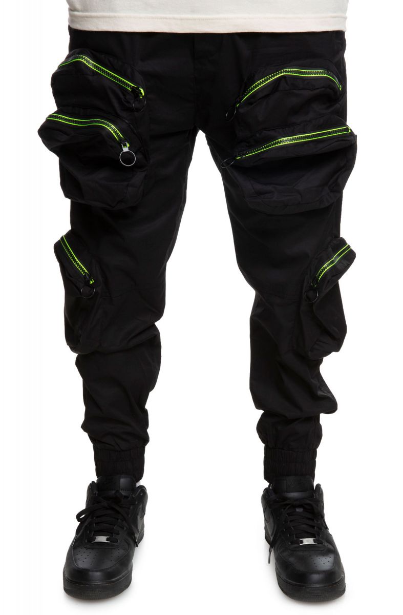 NOKWAL Sporty 3D Pocket Track Pants in Black 2019012S3DP - Karmaloop