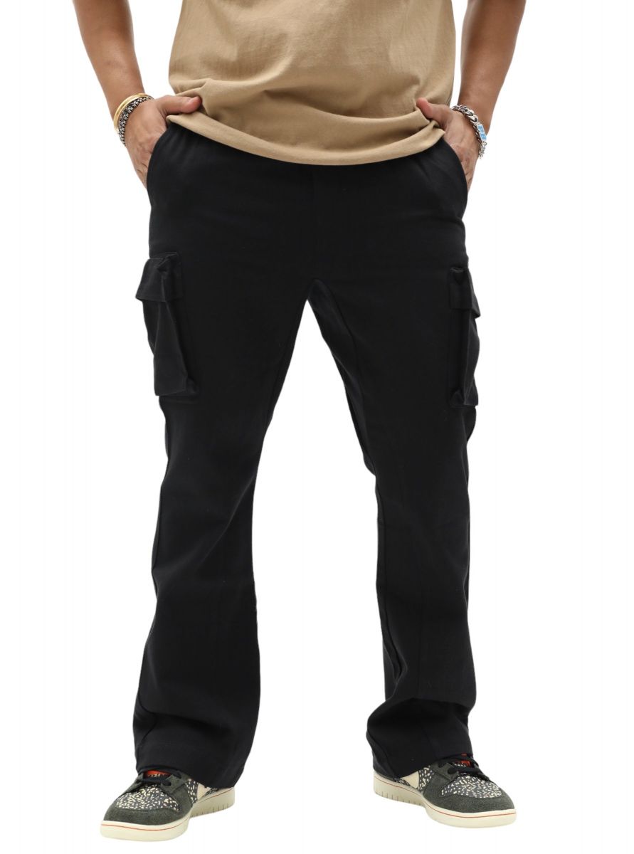 NOKWAL Cargo Flare Pants - Black NKWL-4FBAE7 - Karmaloop