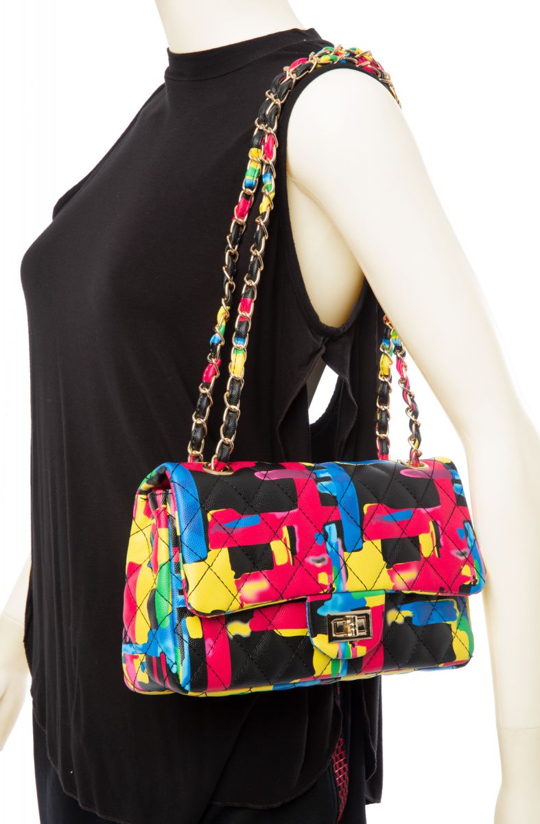 quilted cross body bag