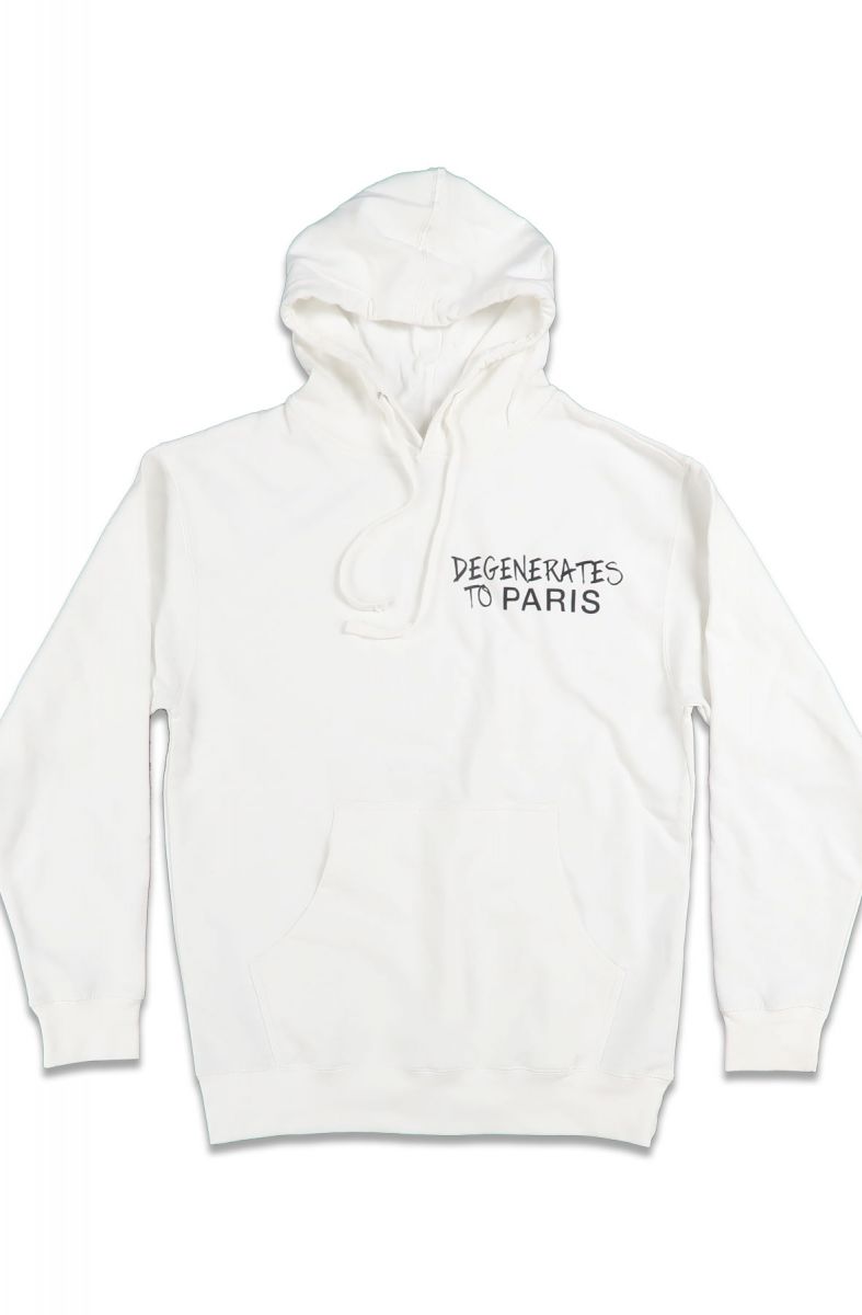 KILOS TO PARIS Mind Your Own Business Hoodie in White ...