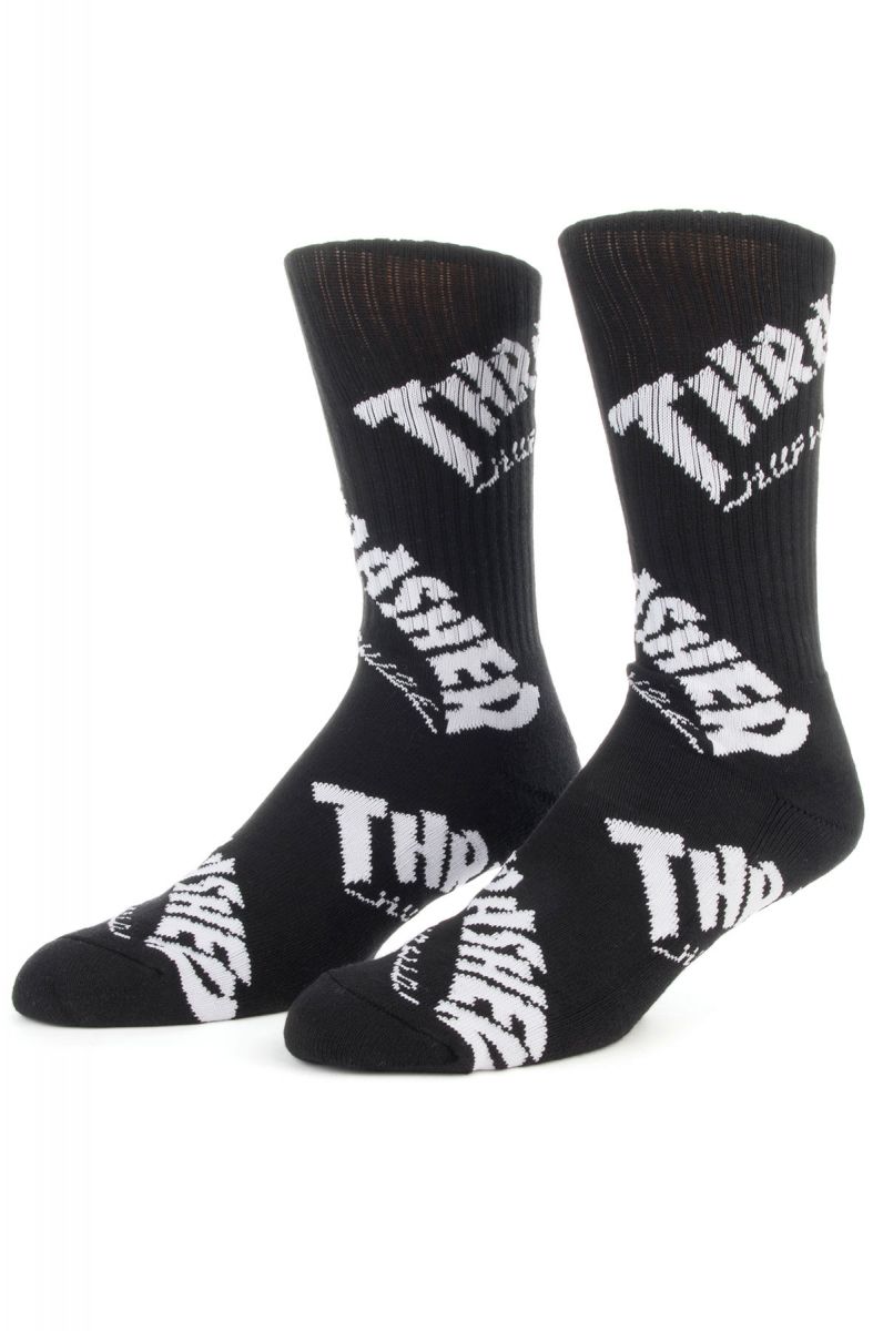 HUF Socks Thrasher TDS Black
