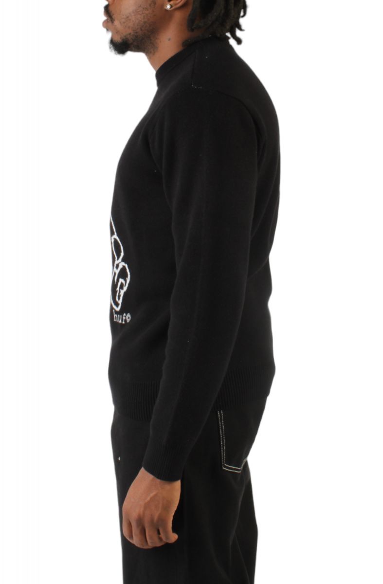 HUF Bad News Crewneck Sweater KN00463-BLK - Karmaloop